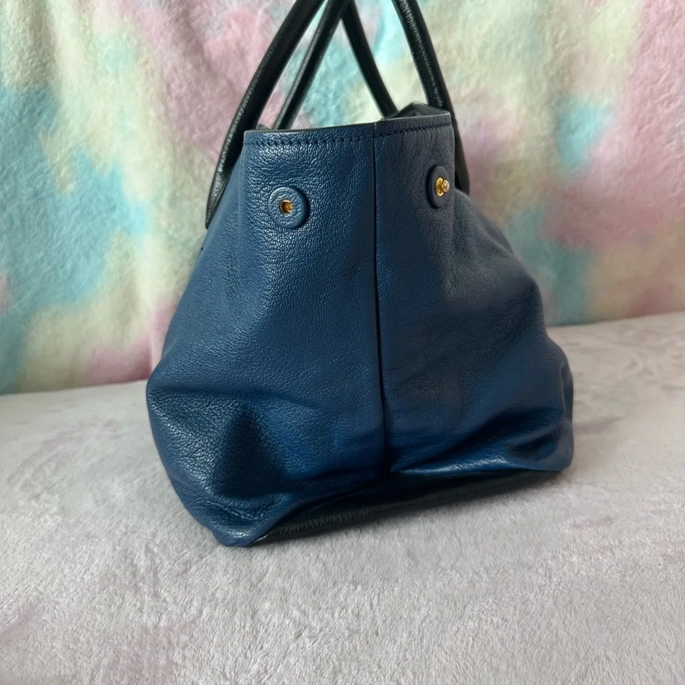 Miu Miu Navy Blue Tote with Black Accents - Picture 4 of 13